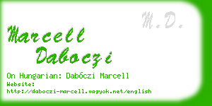 marcell daboczi business card